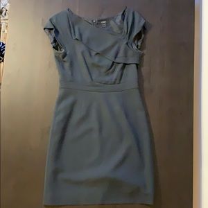 Gray wool J.Crew origami shift dress